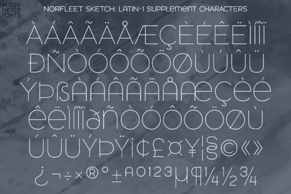 Norfleet Sketch (single Line) Font PNG with transparent background - Preview 2