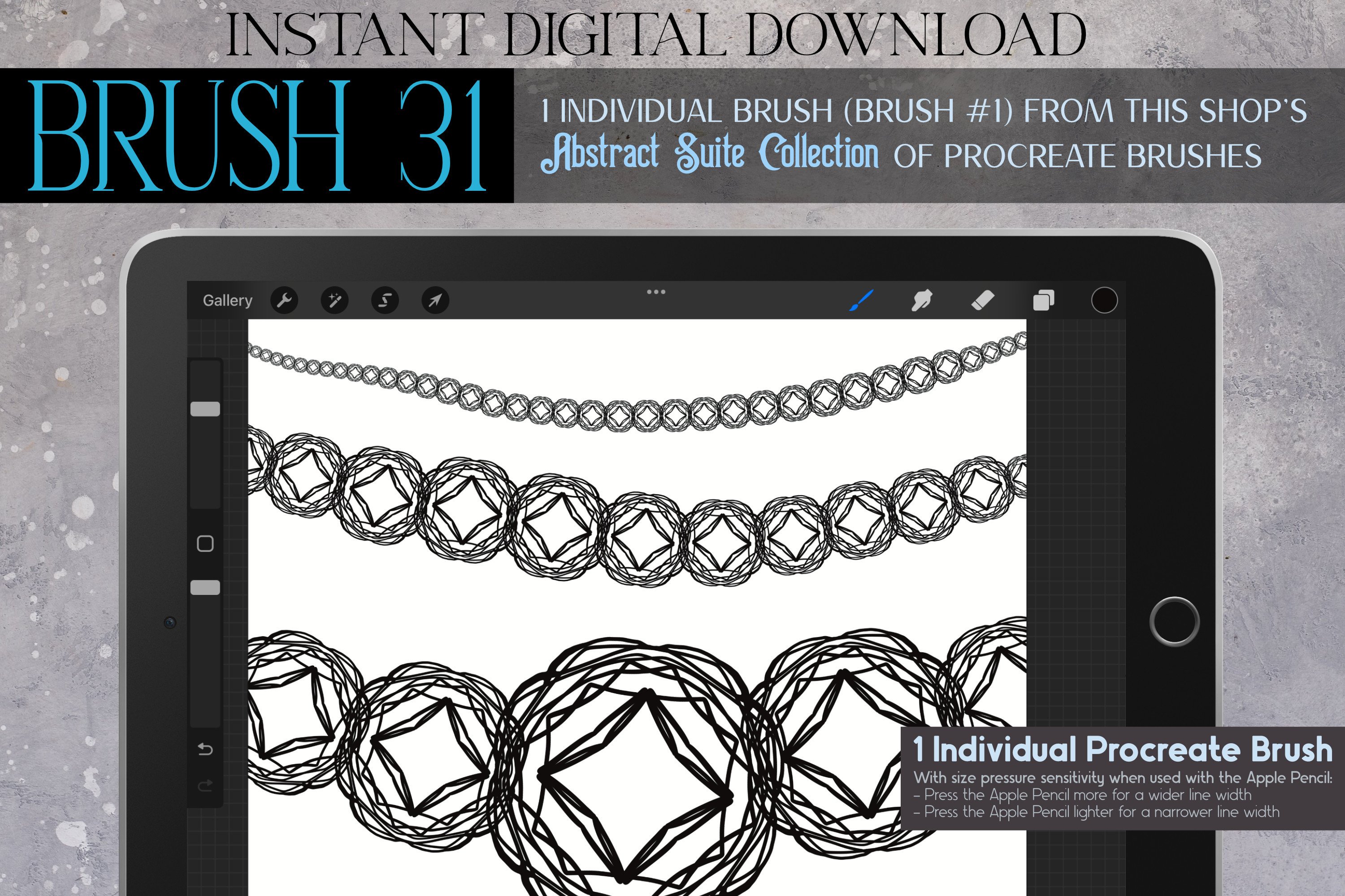 Procreate Brush #31 – Abstract Suite