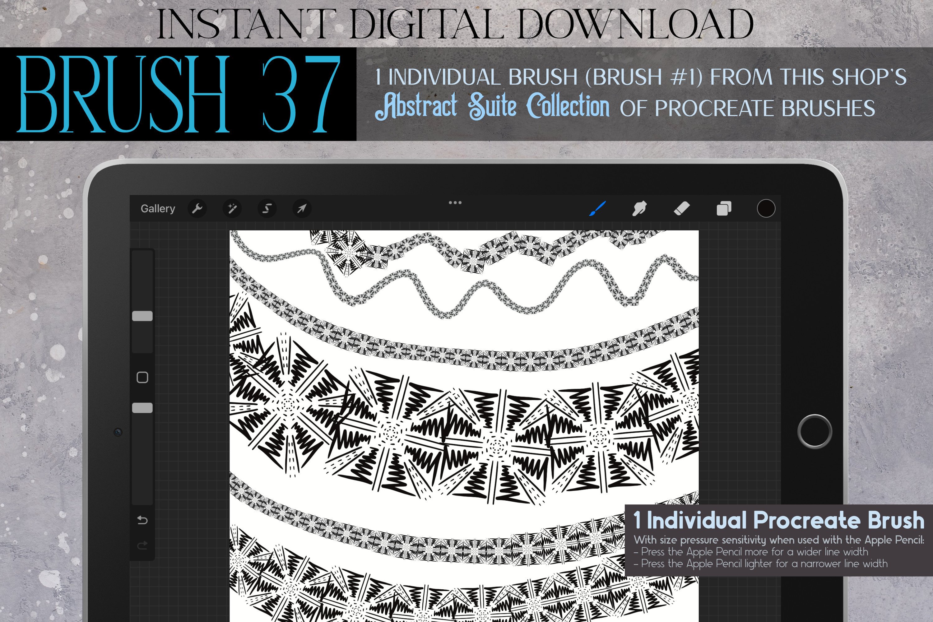 Procreate Brush #37 – Abstract Suite