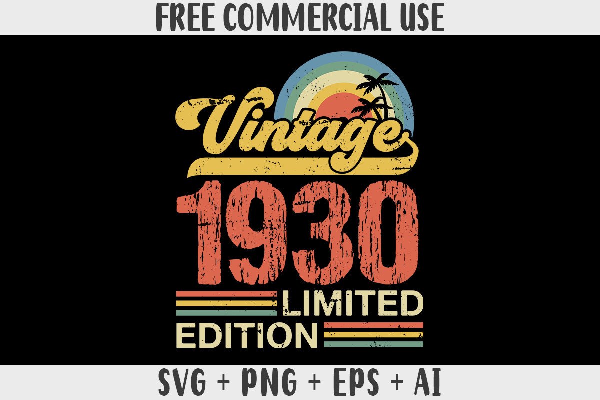 Retro Vintage 1930 Limited Edition Graphic by Zoomksvg · Creative Fabrica