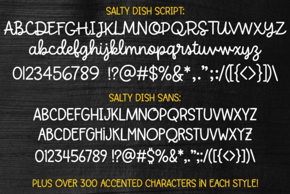 Salty Dish Font PNG with transparent background - Preview 1