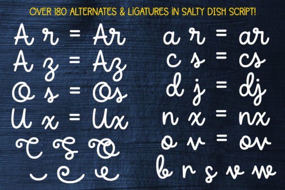 Salty Dish Font PNG with transparent background - Preview 2