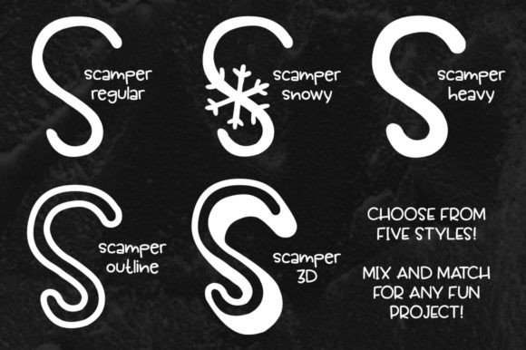 Scamper Font font preview - 3