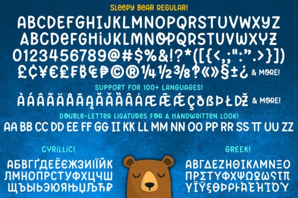 Sleepy Bear Font font preview - 1