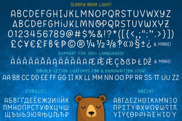 Sleepy Bear Font font preview - 2