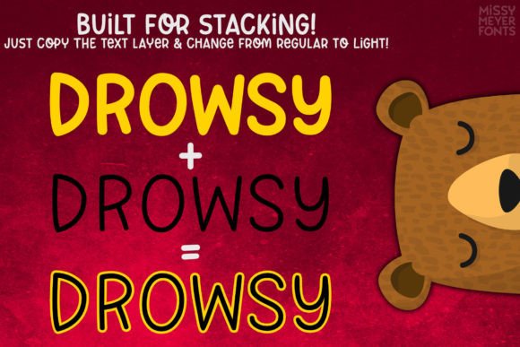 Sleepy Bear Font font preview - 3