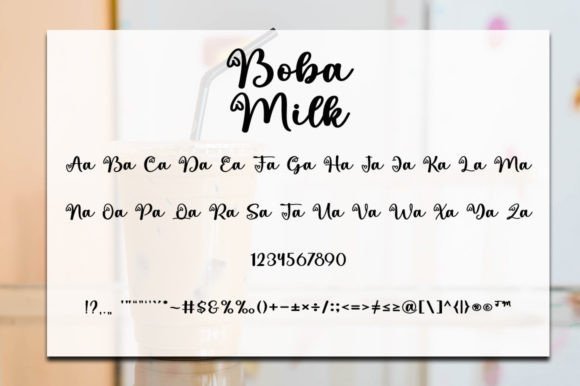 Boba Milk Font - Preview 5