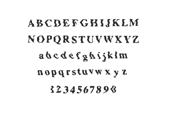 Glitch New Roman Font PNG with transparent background - Preview 1