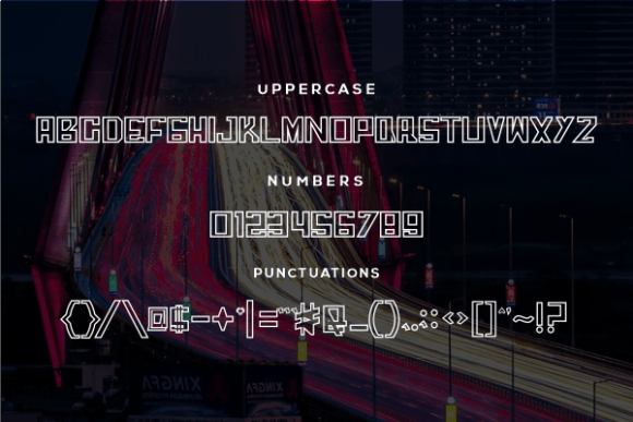 Gospower Font PNG with transparent background - Preview 1