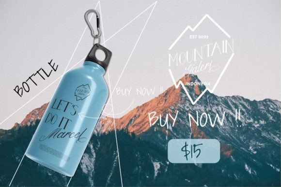 Great Mountain Font PNG with transparent background - Preview 3
