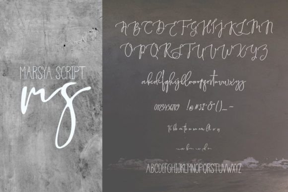 Marsya Font PNG with transparent background - Preview 4