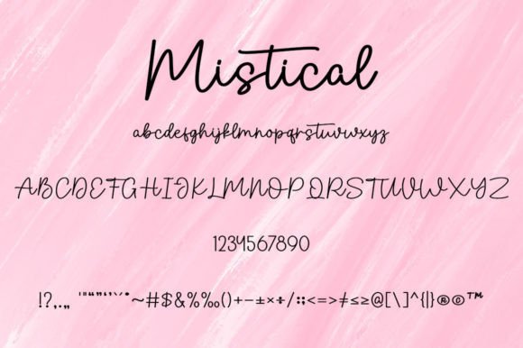 Mistical Font font preview - 5