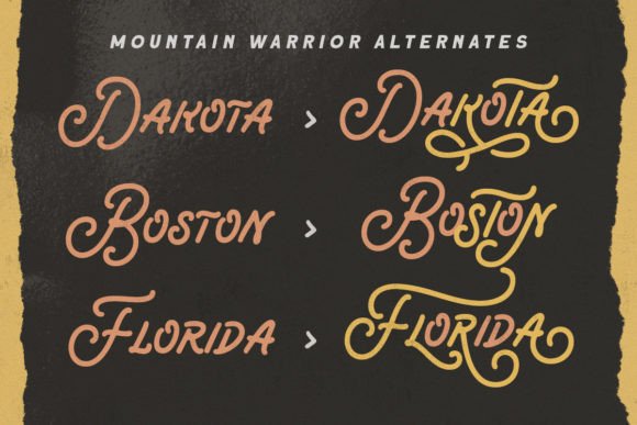 Mountain Warrior Font PNG with transparent background - Preview 3