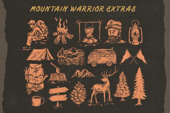 Mountain Warrior Font PNG with transparent background - Preview 5
