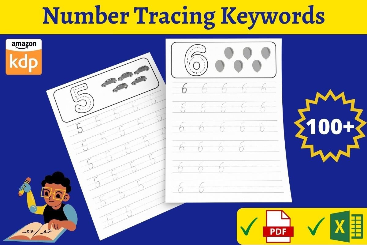 Number Tracing Keywords Graphic by AsTrO Studio · Creative Fabrica