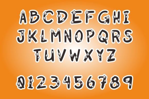 Pumpkins Party Font PNG with transparent background - Preview 3
