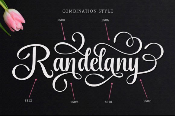 Randelany Font PNG with transparent background - Preview 5
