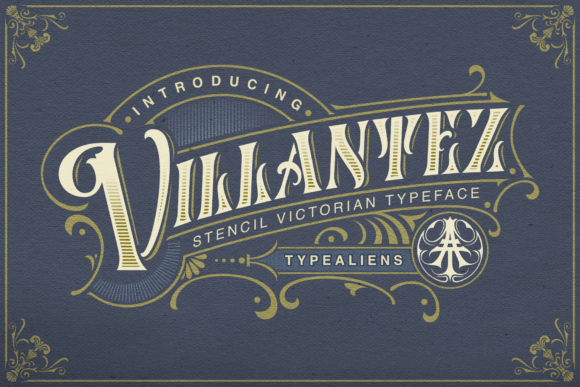 Preview specimen of Villantez blackletter font