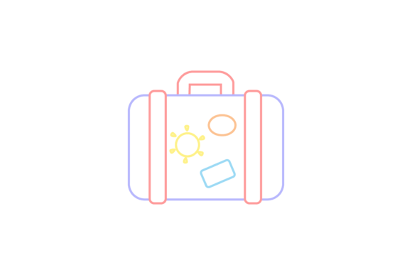 Color Stripe Cute Kid's Luggage Bag