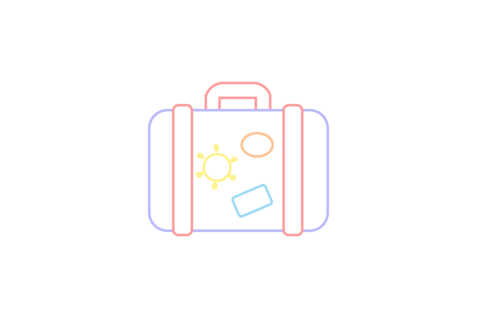 Color Stripe Cute Kid's Luggage Bag