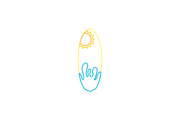 Color Stripe Kids Surfboard