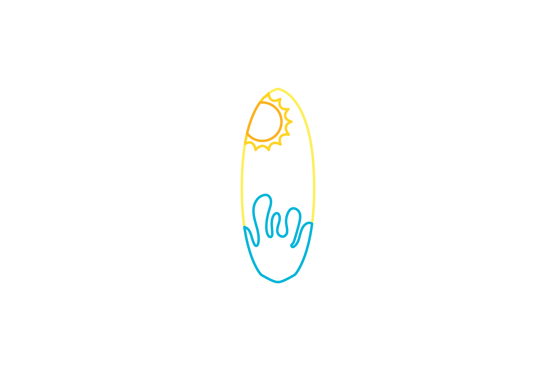 Color Stripe Kids Surfboard