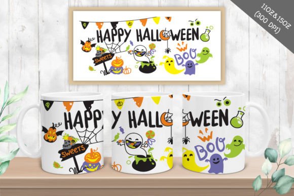 11oz Mug Halloween Sublimation Graphics