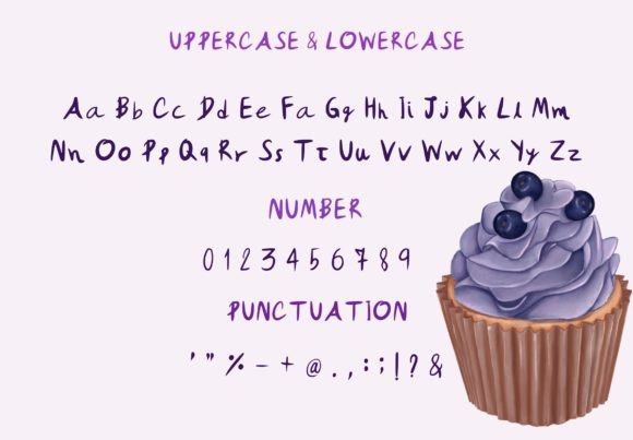 Blueberry Cupcake Font - Preview 2