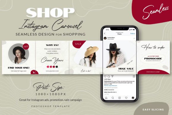 Fashion Shop Instagram Carousel Graphics