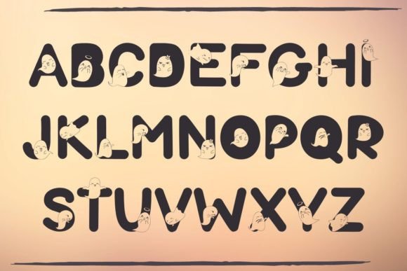 Ghost Day Font PNG with transparent background - Preview 1