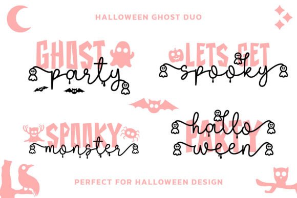 Halloween Ghost Duo Font - Preview 1