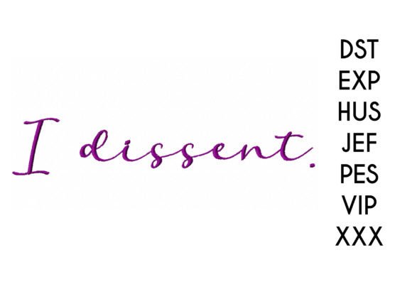 I Dissent