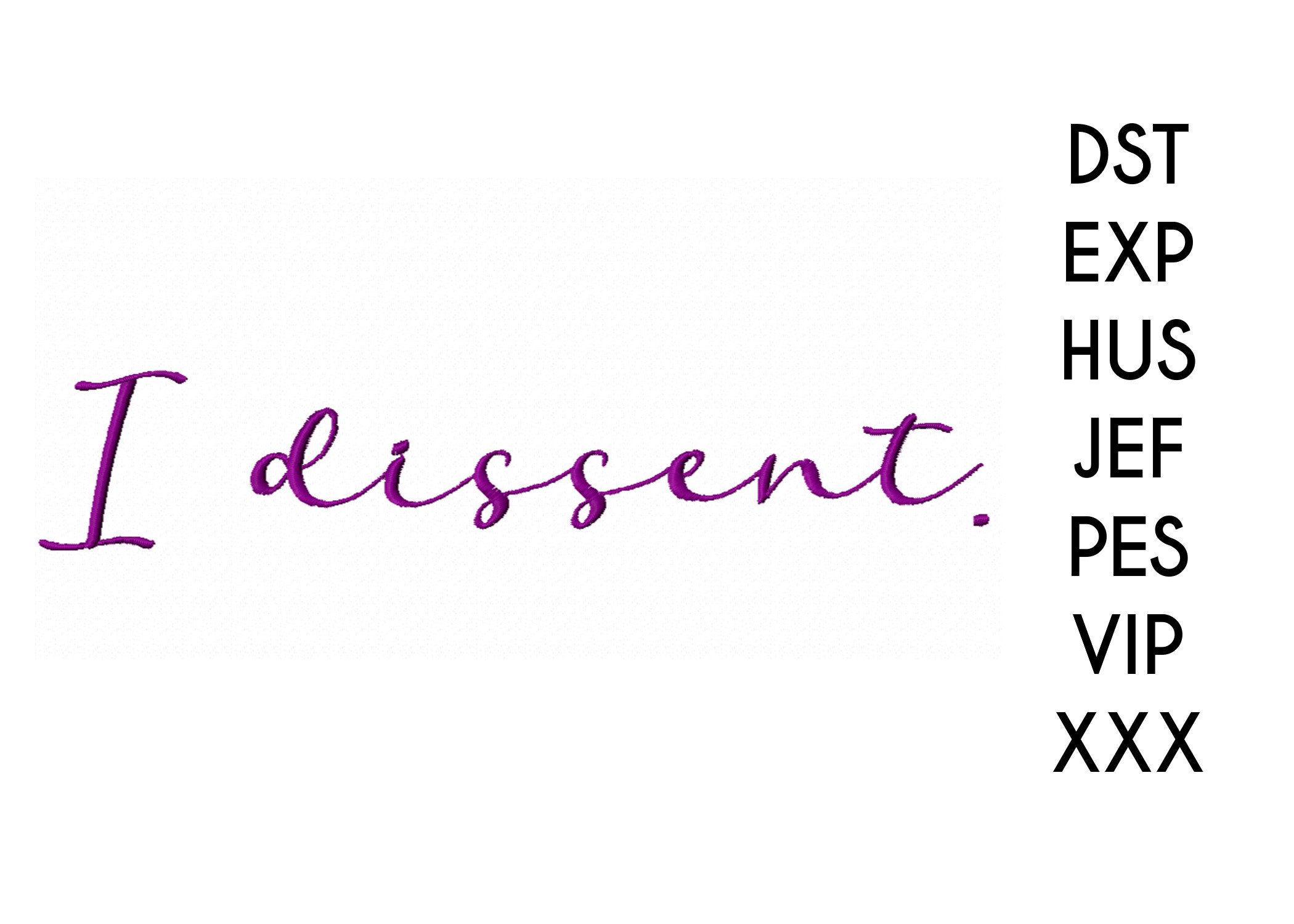 I Dissent