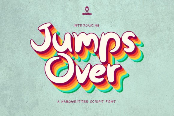 Jumps over Font PNG with transparent background - Preview 4