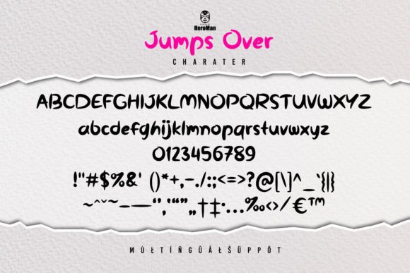 Jumps over Font PNG with transparent background - Preview 6