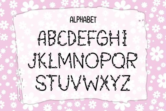 Little Daisy Font PNG with transparent background - Preview 1