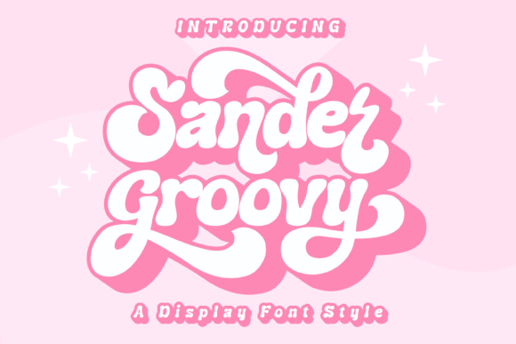 Sander Groovy Font PNG with transparent background - Preview 1