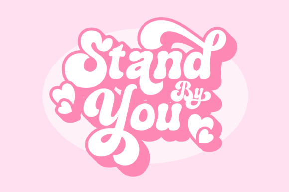 Sander Groovy Font PNG with transparent background - Preview 2