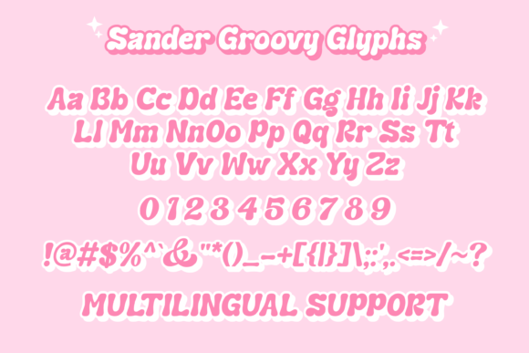 Sander Groovy Font PNG with transparent background - Preview 3