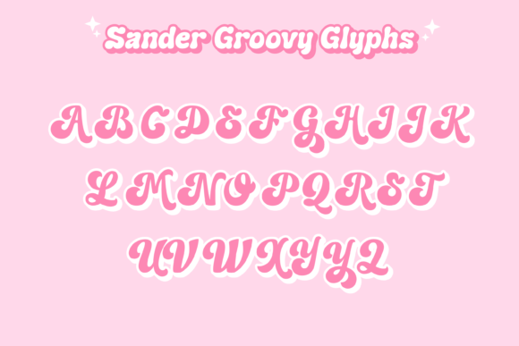 Sander Groovy Font PNG with transparent background - Preview 4