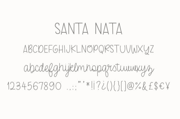 Santa Nata Font PNG with transparent background - Preview 1
