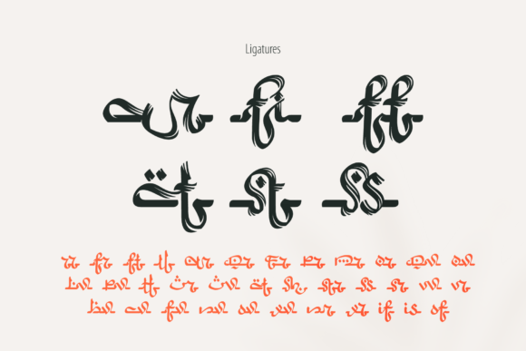 Arabic Script Font by kaer_cf · Creative Fabrica font preview