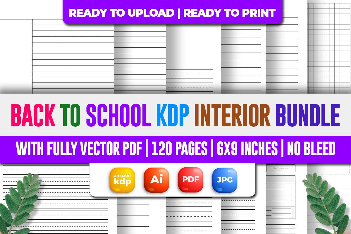 Back to School KDP Interior Bundle Graphic by M9 Design · Creative Fabrica
