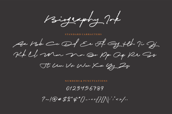 Biography Ink Font PNG with transparent background - Preview 6
