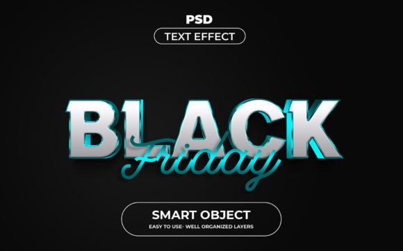 Black Friday 3D Editable Psd Text Effect Graphic Add-ons By mdjahidul99519