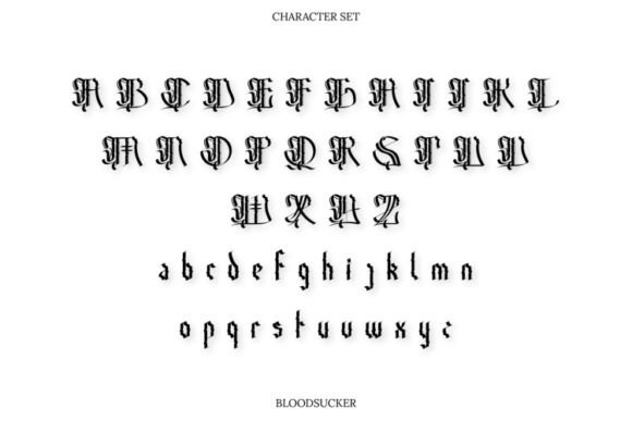 Bloodsucker Font PNG with transparent background - Preview 2