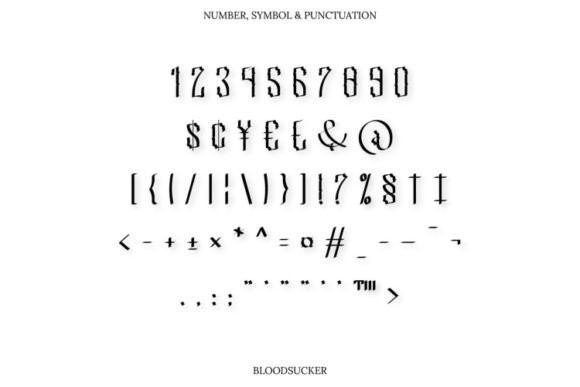 Bloodsucker Font PNG with transparent background - Preview 3