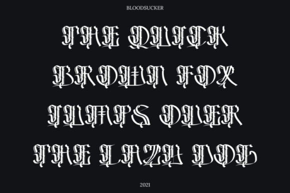 Bloodsucker Font PNG with transparent background - Preview 1