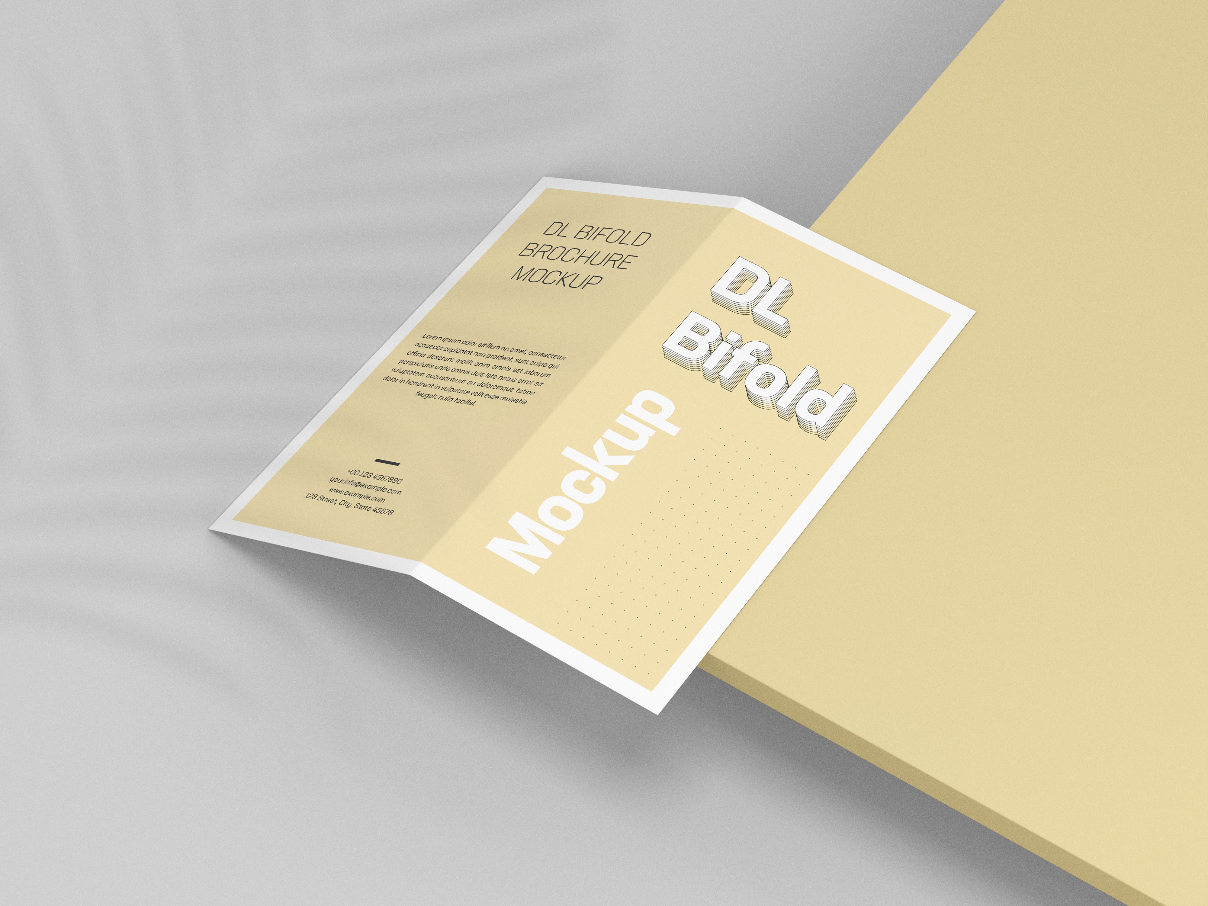 DL Bifold Brochure Mockup 02 Graphic by bourjart · Creative Fabrica