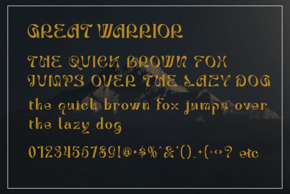 Great Warrior Font - Preview 5